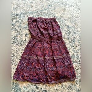Forever 21 Red and Purple Patterned Dress